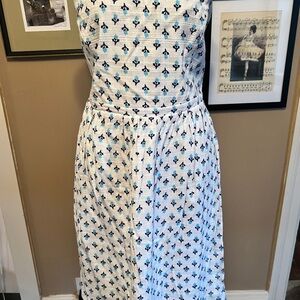Old Navy White and Blue Strapless Dress